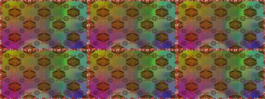 Şirin çiçek elementleri. Renkli Bahar Temalı Kusursuz Arkaplan. Kusursuz desenli, modaya uygun kumaş deseni. Raster illüstrasyonu. Düz Çiçek Elementleri Tasarımı.