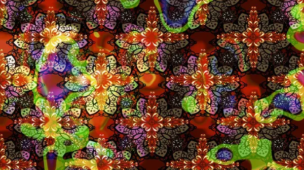 Dallı bahar çiçekleriyle desen, kahverengi renklerle çiçek siluetiyle desen. Raster deseni.