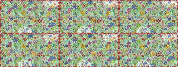 Tarafsız ve yeşil renklerde. Raster illüstrasyonunda kusursuz çiçek deseni. Güzel kumaş deseni. Raster illüstrasyonu.