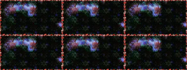 Düz Çiçek Elementleri Tasarımı. Raster illüstrasyonunda kusursuz çiçek deseni. Renkli Bahar Temalı Kusursuz Arkaplan. Siyah ve gri renkte çiçekler.