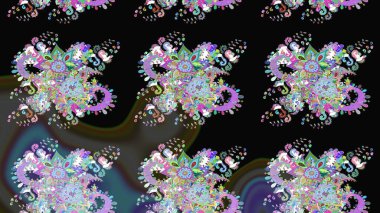 Yatak çarşafları, ceket, paket tasarımı, kumaş ve moda kavramları için tekstil baskısı. Eskiz modeli etnik tasarım. Çiçekleri, deniz kabukları, mandalaları ve suluboya efektleri olan deniz altyapısı.