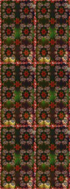 Düz Çiçek Elementleri Tasarımı. Renkli Bahar Temalı Kusursuz Arkaplan. Çiçek deseni. Raster pürüzsüz Güzel kumaş deseni.