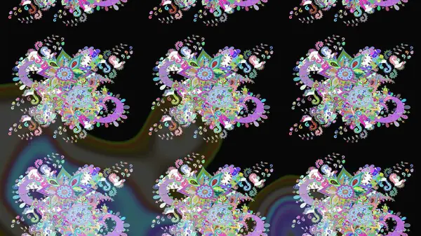 Yatak çarşafları, ceket, paket tasarımı, kumaş ve moda kavramları için tekstil baskısı. Eskiz modeli etnik tasarım. Çiçekleri, deniz kabukları, mandalaları ve suluboya efektleri olan deniz altyapısı.