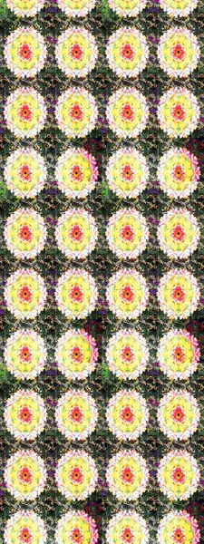 Hediye ambalaj kağıdı, tebrik kartları, posterler ve pankart tasarımı. Tarafsız ve sarı renkte çiçekler. Raster düz çiçek çizim deseni.