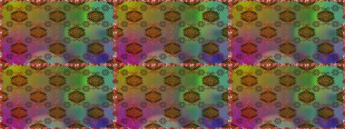 Şirin çiçek elementleri. Renkli Bahar Temalı Kusursuz Arkaplan. Kusursuz desenli, modaya uygun kumaş deseni. Raster illüstrasyonu. Düz Çiçek Elementleri Tasarımı.