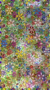 Liberty stili millefleurs. Tekstil, duvar kağıdı, kapakları, yüzey, baskı, hediye paketi, scrapbooking, Dekupaj için çiçek çayır arka plan. Küçük kır çiçekleri sorunsuz halk desende. Rustik chic.