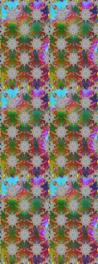 Karalama çiçeği. Güzel kumaş deseni. Zentangle soyut çiçekleri. Düz Çiçek Elementleri Tasarımı. Raster illüstrasyonu. Renkli Bahar Teması Kusursuz Arkaplan.