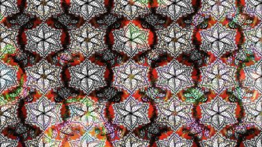 Küçük çiçekteki sevimli çiçek deseni. Robot resim. Raster illüstrasyonu.