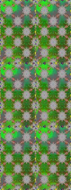 İşlemeli çiçekli, dikişsiz desen. Renkli grunge, koyu yeşil ve gri çiçeklerle soyut bir arka plan oluşturur. İzler, kumaş, duvar kağıtları, tekstil için raster dokusu.