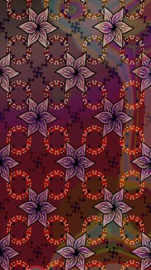 Raster illüstrasyonu. Küçük çiçekteki sevimli çiçek deseni. Çizim.