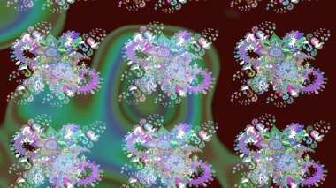 Raster çiçek izi. Raster Yumuşak kumaş deseni. Klasik taslak çizimi. Çiçek rengi eskiz deseni.