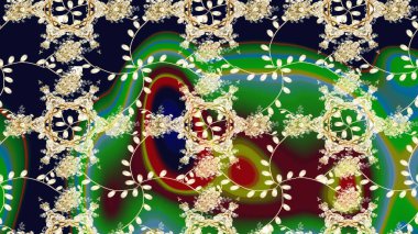 Kızılderili desenli desenli desenli şal deseni. Tekstil, tebrik kartı, boyama kitabı, telefon kılıfı baskısı için kullanılabilir. Etnik Mandala süsü. Raster Henna dövme stili.