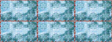 Renkli Yaz Temalı Kusursuz Arkaplan. Sevimli çiçek raster deseni. Düz Çiçek Elementleri Tasarımı. Mavi ve nötr renkte çiçekler.