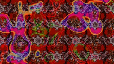 Çiçek rengi eskiz deseni. Raster çiçek izi. Klasik taslak çizimi.