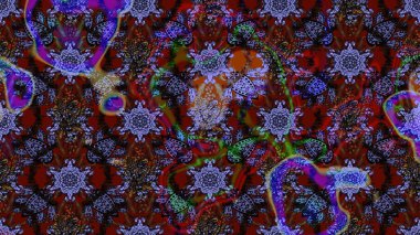 Çiçekli karalama şeklinde Raster çiçek deseni. Yumuşak, bahar çiçekli arka plan. Kahverengi renkte çiçekler.