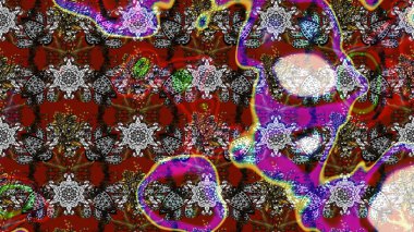 Kızılderili desenli desenli desenli şal deseni. Etnik Mandala süsü. Raster Henna dövme stili. Tekstil, tebrik kartı, boyama kitabı, telefon kılıfı baskısı için kullanılabilir.