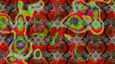 Çiçekli, yapraklı, çiçek desenli eskiz. El çizimi. Raster illüstrasyonu.