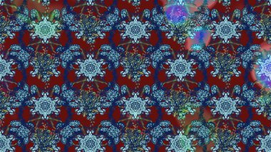 Yapraklı çiçekler ve mavi renkli papatya çiçekleri. Eskiz arkaplan modeli. Raster - stok.