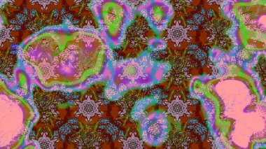 Çiçekli çizim şekli. Kahverengi renkli çiçekler. Renkli Bahar Teması eskiz kalıbı. Düz Çiçek Elementleri Tasarımı.