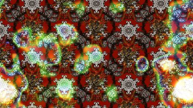 Küçük çiçekli yay deseni çiz. Raster illüstrasyonu. Suluboya tarzında kahverengi renkler üzerine.