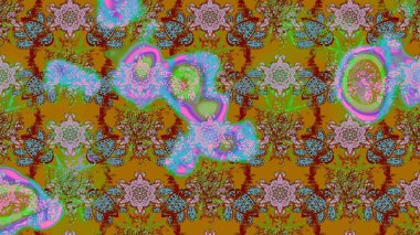 Çiçek rengi eskiz deseni. Raster çiçek izi. Klasik taslak çizimi. Raster Yumuşak kumaş deseni.