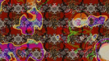 Çiçekli çiçek deseni, suluboya. Kahverengi renkli çiçekler. Renkli Bahar temalı eskiz kalıbı. Düz Çiçek Elementleri Tasarım Raster illüstrasyonu.