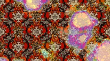 Çiçekli, yapraklı, çiçek desenli eskiz. El çizimi. Raster illüstrasyonu.