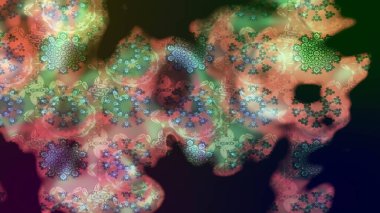 Raster illüstrasyonundaki çiçek desenli çizim. Kahverengi renkli çiçekler. Renkli Bahar Teması eskiz kalıbı. Düz Çiçek Elementleri Tasarımı.