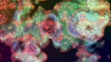 Tarafsız renklere karalamalar çizilmiş çiçek deseni. Raster illüstrasyonu.