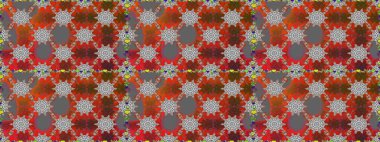 Çiçek kolajı. Çiçek arkaplan. Doğa. - Gri ve kahverengi çiçekler. Raster deseni. Çiçek kompozisyonu. Küçük çiçekte güzel desen var..