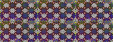 Çiçek ve yapraklı çiçek deseni. Küçük çiçekli şirin bir desen. Raster illüstrasyonu.