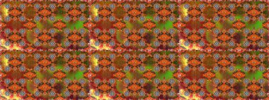 Raster illüstrasyonu. Renkli Bahar Temalı Kusursuz Arkaplan. Düz Çiçek Elementleri Tasarımı. Kusursuz Chichi kumaş deseni. Çiçek deseni.