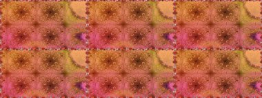 Turuncu renkli çiçekler. Renkli Bahar Temalı Kusursuz Arkaplan. Düz Çiçek Elementleri Tasarımı. Raster illüstrasyonunda kusursuz çiçek deseni.