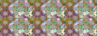 Çiçekler, dallar, bitkiler ve çiçekler. Güzel kumaş deseni. El çizimi. Raster illüstrasyonu.