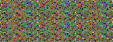 Raster illüstrasyonunda kusursuz çiçek deseni. Yeşil renkte çiçekler.