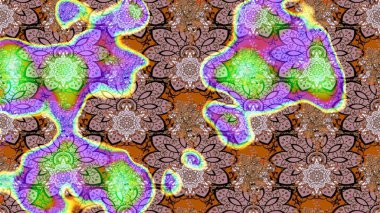 Çiçekler suluboya eskiz deseni. Raster Stili kumaş deseni.