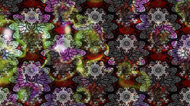 Çiçekli bahar çiçekleri. Küçük çiçekte güzel bir desen. Küçük renkli çiçekler. Moda baskıları için zarif bir şablon. Motley illüstrasyonu.