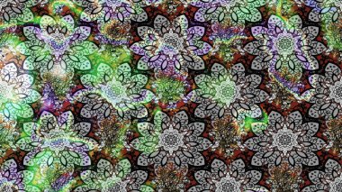 Ağaç dallı bahar çiçekleri ile desen, çiçek silueti ile gri renkler. Raster deseni.