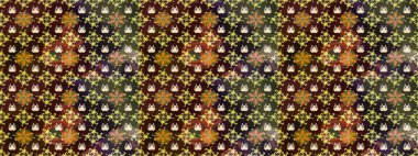 Vadinin çiçekleri kahverengi ve yeşil renklerde. Raster çiçek desenleri çiziyor..