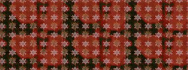 Çiçekli karalama şeklinde Raster çiçek deseni. Nazik, narin çiçek arkaplanı. Kahverengi ve kırmızı renkte çiçekler.