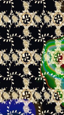 Küçük çiçekteki sevimli çiçek deseni. Raster illüstrasyonu. Çizim.