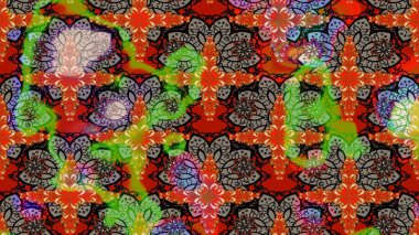 Raster düz çiçek çizim deseni. Hediye ambalaj kağıdı, tebrik kartları, posterler ve pankart tasarımı. Kahverengi renkte çiçekler.