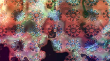 Küçük çiçekli yay deseni çiz. Raster illüstrasyonu. Suluboya tarzında kahverengi renkler üzerine.