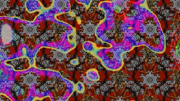 Gri çiçekli eskiz deseni, suluboya çiçek deseni, sevimli çiçek, duvar kağıdı, kart ya da kumaş için fayanslı. Raster - stok.