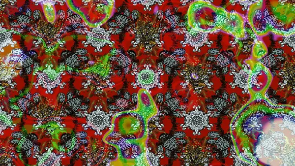 Karalama çiçekleri çizim kalıbı. Sanat, çiçeklere ilham veriyor ve arka planda bırakıyor. Kırmızı el çizilmiş desen. Raster deseni.