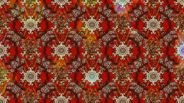 Küçük kahverengi çiçeklerdeki oldukça eski bir besin torbası deseni. Tekstil, kumaş, kapaklar, duvar kağıtları, baskı, paket, koleksiyon defteri, örgü, dekupaj için çiçek arkaplanı..