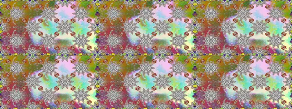 Sevimli çiçek raster deseni. Renkli Yaz Temalı Kusursuz Arkaplan. Modaya uygun kumaş deseni. Düz Çiçek Elementleri Tasarımı.