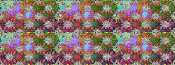 Raster illüstrasyonu. Gri renklere karalamalar çizen kusursuz çiçek deseni.