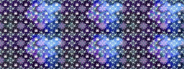 Nazik romantik baskı. Mavi ve mor renkli çiçekler. Bahar mevsimi. Tatil havası. Raster dikişsiz sevimli çiçek deseni.