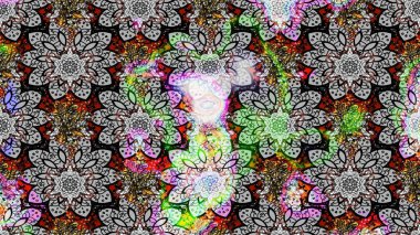 Raster düz çiçek çizim deseni. Hediye ambalaj kağıdı, tebrik kartları, posterler ve pankart tasarımı. Gri renkli çiçekler.